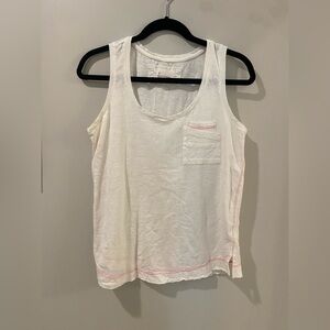 Anthropologie oversized White Tank - Size Small